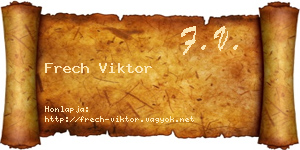 Frech Viktor névjegykártya